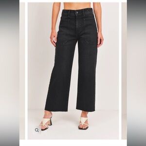 Just black denim utility jeans